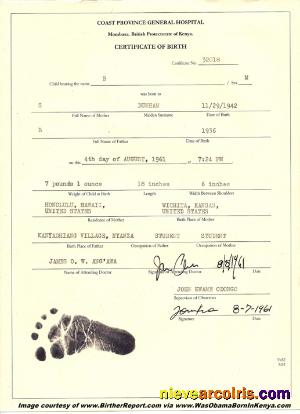 Kenya certificate of birth